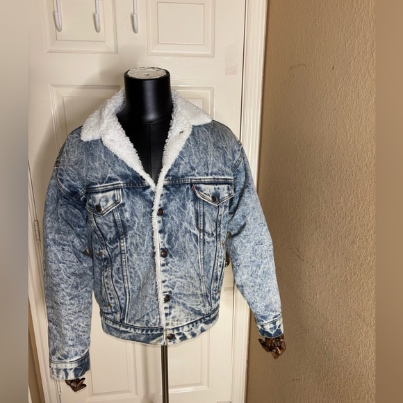 Levi's Other - Vintage 1980's Levi's Denim Sherpa Fur Lined Trucker Jean Jacket Unisex Medium​
